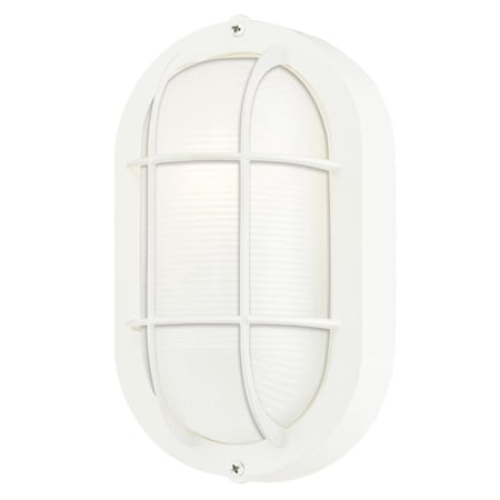 WESTINGHOUSE One-Light Outdoor Wall Fixture White on Steel White Glass Lens 6783500